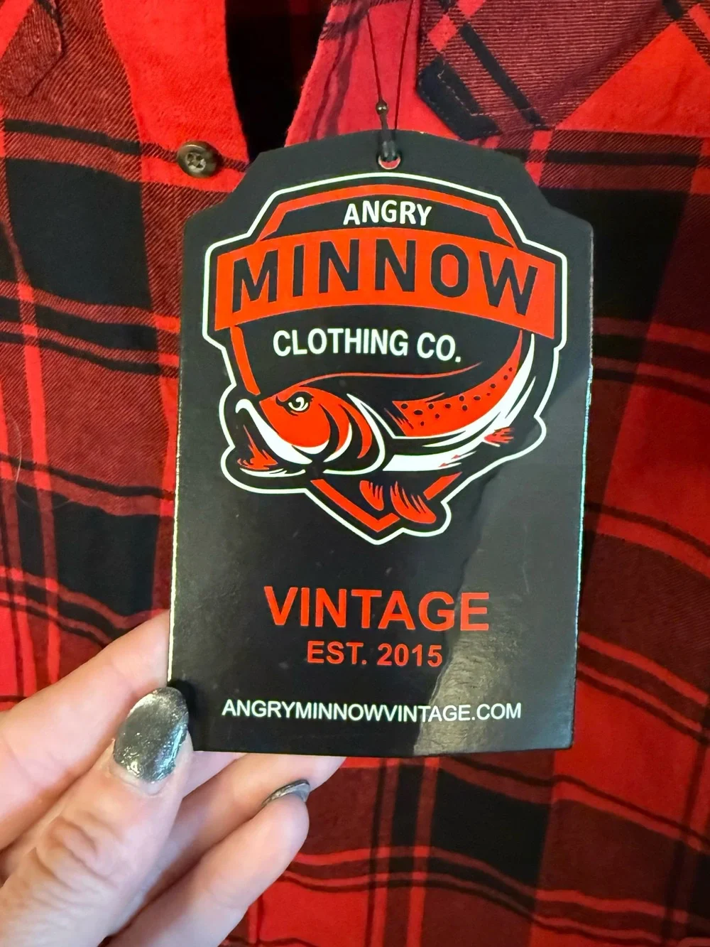 Angry Minnow Buffalo Plaid Fireball Flannel - Picture 5 of 7